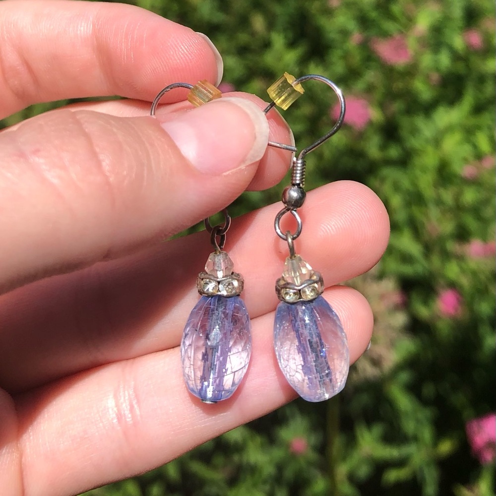 Baby blue earrings